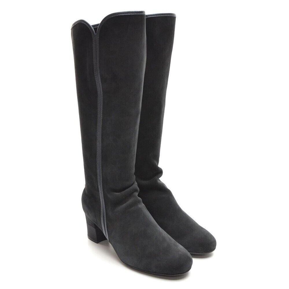 Arche Periko Black Nubuck Zip Knee Boot 39 / 8 New